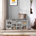 thumbnail image 2 of PayLessHere Shoe Bench, 10-Compartment Shoe Organizer, 3-Tier Adjustable Storage Shelf for Entryway, Living Room, Hallway & Bedroom, White, 2 of 7