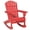 Red, variant on Outsunny Wooden Adirondack Rocking Muskoka Chair with Slatted Wooden Design, Fanned Back and Classic Rustic Style, Red