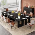 thumbnail image 3 of Tribesigns 70.9" Modern Executive Desk, Wood Large Office Computer Desk for Home Office, Black, 3 of 5
