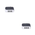 thumbnail image 4 of crativent Wall Charger 3 Port Universal Lightweight Compact USB Power Adapter Phone Charging Cell Cameras MP3 Gift Mobile Black 2Set, 4 of 6