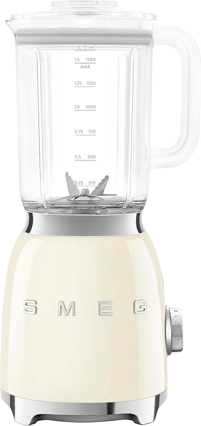 Smeg 50's Retro Style Countertop Blender, Cream, BLF03CRUS