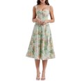 thumbnail image 2 of Gupgi Robe Midi à Fleurs pour Femmes Sans Manches Fendue Fluide Boho avec Poches, 2 of 9