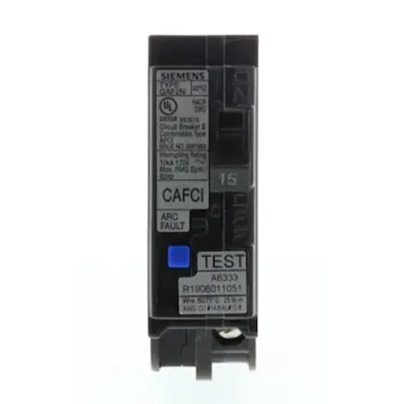 Siemens QP 15-Amp 1-Pole Afci Plug-On Neutral Circuit Breaker