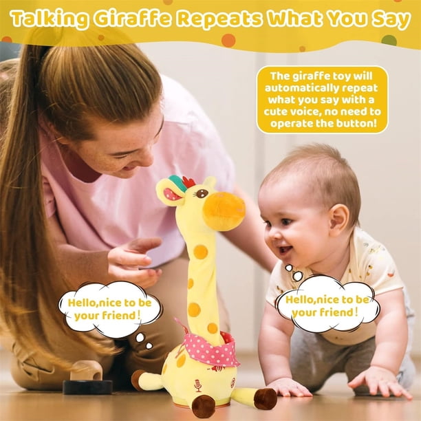 Hopearl Girafe Dansante Lumineuse Répète tout ce que vous dites, Jouet Parlant Tremblement Chantant Imitation Torsion, Peluche Musicale Interactive Électrique, Animé Cadeau pour Enfants, Marron, 33 cm Hopearl Girafe Dansante Lumineuse Répète tout ce que vous dites, Jouet Parlant Tremblement Chantant Imitation Torsion, Peluche Musicale Interactive Électrique, Animé Cadeau pour Enfants, Marron, 33 cm