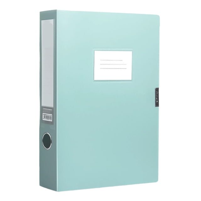 Birdeem Foldable A4 File Storage Box, Thickened Plastic Document Organizer with Writable Label, Collapsible Office Storage Case for Home and Office Use