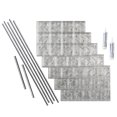 thumbnail image 1 of Fasade Traditional Style 4 Vinyl Backsplash Kit 15 sq ft Crosshatch Silver, 1 of 6