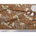 thumbnail image 3 of Soimoi Viscose Chiffon Fabric Leaves,Moth & Magnolia Floral Print Sewing Fabric Yard 42 Inch Wide, 3 of 3