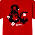 thumbnail image 2 of T-Shirt Rouge pour Hommes Dungeons & Dragons Logo et dés - TG, 2 of 4