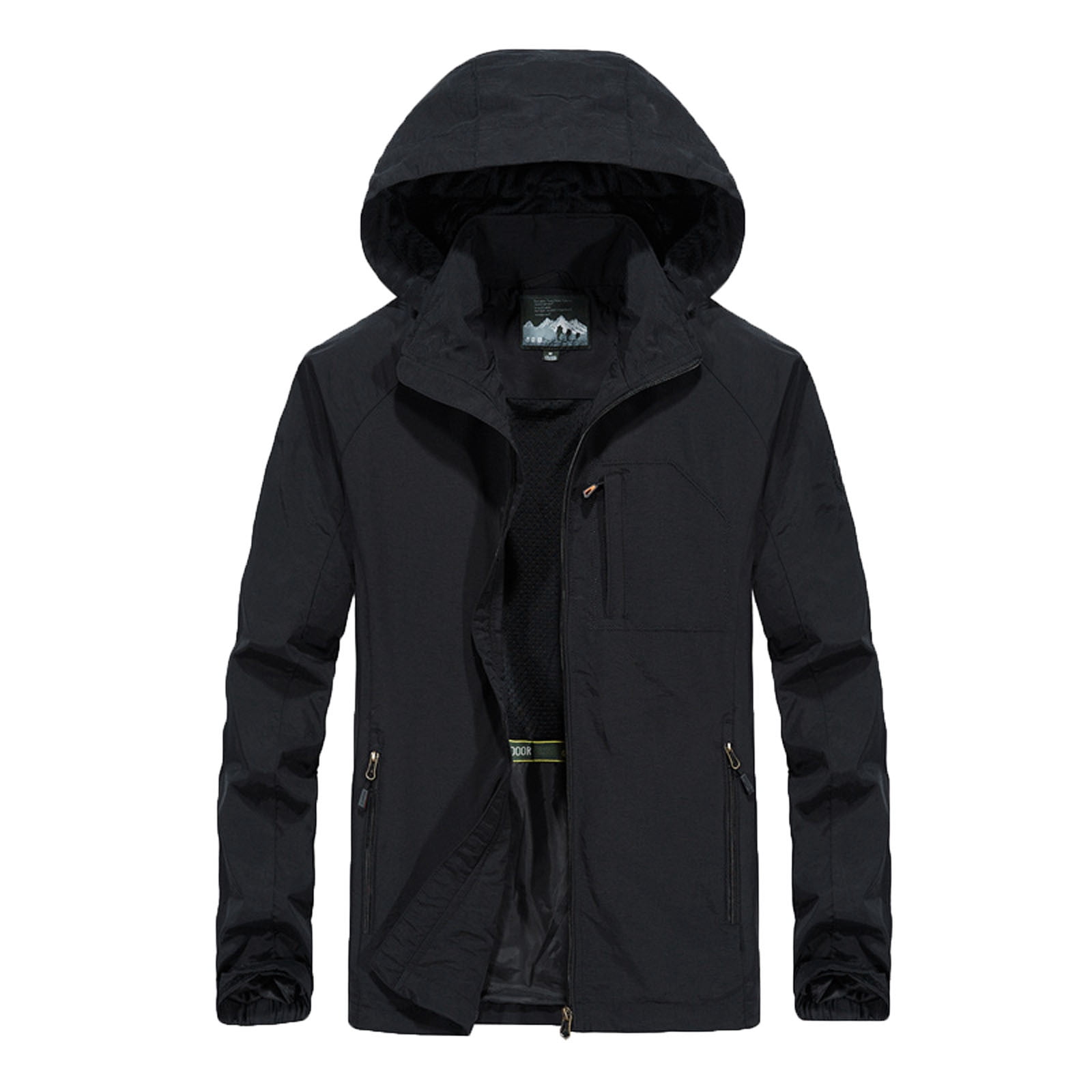 Windproof Jacket men Fashion Zipper Casual Windproof Waterproof Loose Outwear Jacket Coat