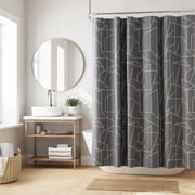 Mainstays Decorative Fabric Shower Curtain with Geometric Designs