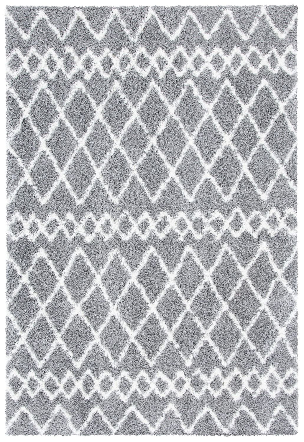 SAFAVIEH Berber Avery Geometric Diamonds Shag Area Rug