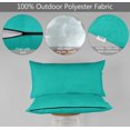 thumbnail image 4 of Vargottam Indoor/Outdoor Polyester Fabric Lumbar Pillow With Insert, All-Weather Waterproof Decorative Throw Pillow for Patio Furniture-Set of 2 - Turquoise Green, 4 of 7