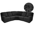 thumbnail image 1 of CHOK 2024 5 Seat Corner Sofa Cover Sectional Recliner Corner Sofa Protector for Livingroom Deep Blue, 1 of 12