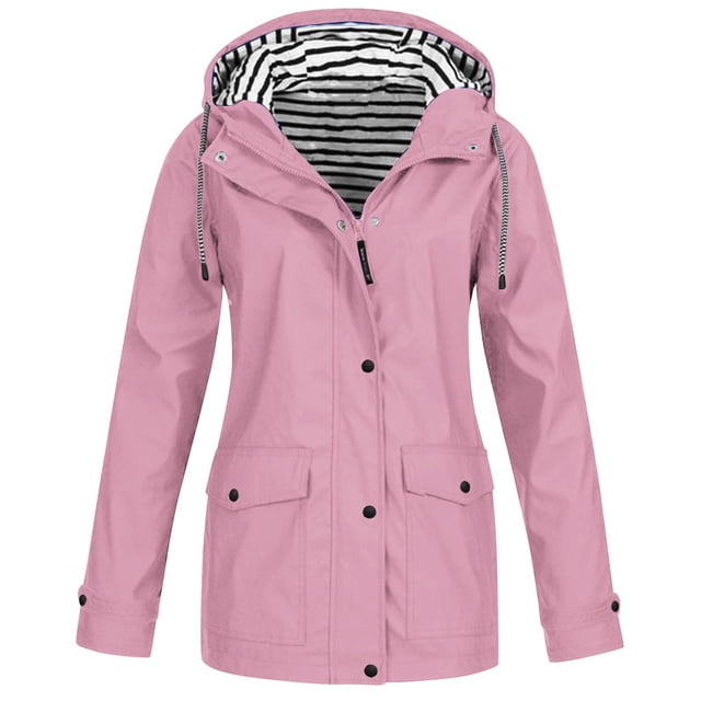 Posijego Imperméables P-4TG pour Femmes Légers Imperméables Manteau de Pluie Coupe-Vent Extérieur Voyage Randonnée Veste