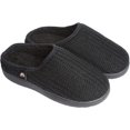 thumbnail image 3 of Pupeez Roxoni Boys Slippers, Slipper with Memory Foam Suede Moccasin Black, 3 of 6