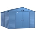 thumbnail image 1 of Arrow Select Steel Storage Shed, 10x14, Gris bleu, 1 of 6