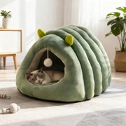 karymi Cats Bed Upgrated Warm Cats Dog Bed for Winter Snuggles Season Just Gots Fluffier Calming Plushs Antis Anxiety Cuddler Beds with Removable Cushioned House Decor Christmas Party Supplies