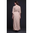 thumbnail image 3 of Bimba Robe Longue Imprimée en Rayonne à Bourgeons et Lotus, Taille Smockée, Fente Latérale, pour Femme - Petit, 3 of 6