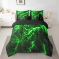 thumbnail image 2 of Erosebridal Literie Éclair Verte Format Simple, Ensembles de Literie Nature Tonnerre Format Simple, Ensemble de Lit Moderne Néon Lumineux Réversible, Super Douillet Décoratif pour Chambre, 7 Pcs, 2 of 5