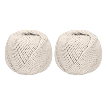 Unique Bargains Twine Packing String Wrapping Cotton Twine 75M Beige Rope for Gift Wrapping Twine, Pack of 2