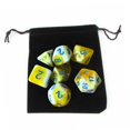 thumbnail image 3 of lionlar Pack of 7 Polyhedral Dices Set with Pouch Bar Math Teaching Yellow D, 3 of 6