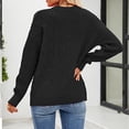 thumbnail image 4 of Dvkptbk Chandails pour Femmes Chandail Tricoté à Manches Longues Col Rond Uni d'Hiver pour Femmes en Liquidation, 4 of 4