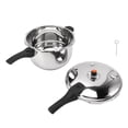 thumbnail image 2 of Stainless Steel Pressure Cooker, Electric Multi Cooker, Explosion Proof Household Pressure Cooker with Pressure Limiting Valve Handle for Open Flame, 2 of 7
