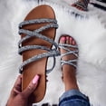 thumbnail image 4 of XZNGL Womens Sandals Flip Flops Beach Slippers Summer Rhinestones Flat Shoes, 4 of 9