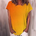 thumbnail image 2 of Pompotops T-Shirt Tunique à Manches Courtes Dégradé Décontracté pour Femmes, 2 of 5