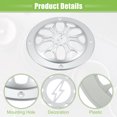 thumbnail image 4 of Unique Bargains 4 Pcs 3' Car Speaker Grills Cover Round 3 Inch Audio Subwoofer Protector with Screws ABS Silver Tone, 4 of 8