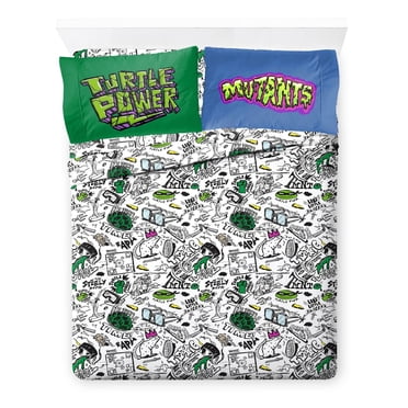 Nickelodeon Teenage Mutant Ninja Turtles 4-Piece Full Sheet Set, 100% Polyester