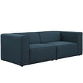 thumbnail image 5 of Modway Mingle Fabric Outdoor Patio Furniture Loveseat, Blue, 5 of 5