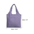 thumbnail image 2 of Unique Bargains Canvas Tote Bag Canvas Shoulder Bag Personalized Reusable Handbag Purple, 2 of 5