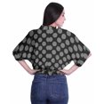 thumbnail image 4 of Moomaya Hauts Cache-Cœur pour Femmes Imprimés Taille Élastique Manches Boxy Blouse Cache-Cœur Décontractée, 4 of 4