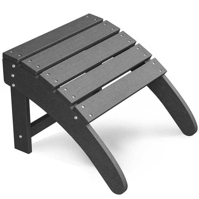 Weather Resistant Outdoor Footstool,HDPE Adirondack Ottoman Footrest for Adirondack Chairs, Porch