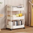 thumbnail image 1 of QTOCIO Kitchen Storage Carts 3 Layer With Armrests Storage Rack Bathroom Toilet Toiletries Storage Carts Suitable For Kitchens Bathrooms And Living Rooms, 1 of 4