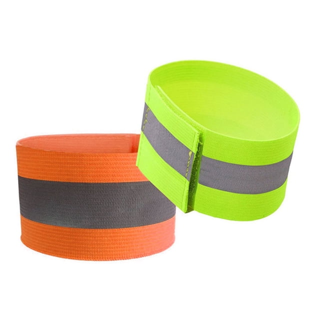 4pcs High Visibility Reflective Wristbands Reflective Ankle Bands Safety Bands Safety Reflector Tape Straps Reflective Running Gear for Jogging Walking Cycling