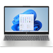 HP 15.6" FHD IPS Laptop, Intel N100 Processor, 8GB DDR4 128GB SSD, Intel UHD Graphics, Windows 11 Home, Copilot AI Key, Wi-Fi 6, Bluetooth 5.3, Lightweight, Natural Silver