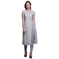 thumbnail image 1 of Bimba Printed Side Slit Straight KurtisForWomen Sleeveless Summer Kurta, 1 of 6