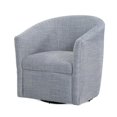 thumbnail image 3 of Comfort Pointe Lynton Fauteuil d'Appoint Pivotant en Tissu Polyester Bleu Indigo, 3 of 7