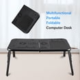 thumbnail image 1 of Wchiuoe Notebook Cool Fan Desk,Laptop Folding Desk,Adjustable Portable Folding Table Bed Desk Stand For Computer Laptop Notebook PC(Black), 1 of 8