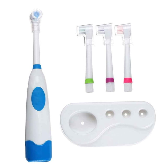 Rotating Electric Toothbrush with 4 Heads Oral Hygiene Baby Kids Toddler Tooth Brush Battery Operated