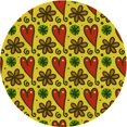 thumbnail image 1 of Ahgly Company Machine Washable Indoor Round Transitional Red Brown Area Rugs, 3' Round, 1 of 7