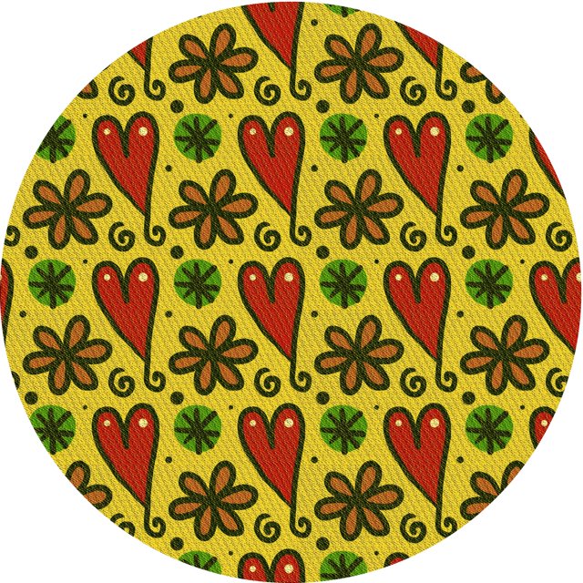 Ahgly Company Machine Washable Indoor Round Transitional Red Brown Area Rugs, 3' Round