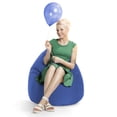 thumbnail image 2 of Fauteuil poire Gouchee Home Easy bleu royal – Tissu microfibre polyester doux avec rembourrage en billes de polystyrène, adapté aux adultes et aux adolescents, siège portable pour salon ou dortoir, 2 of 8