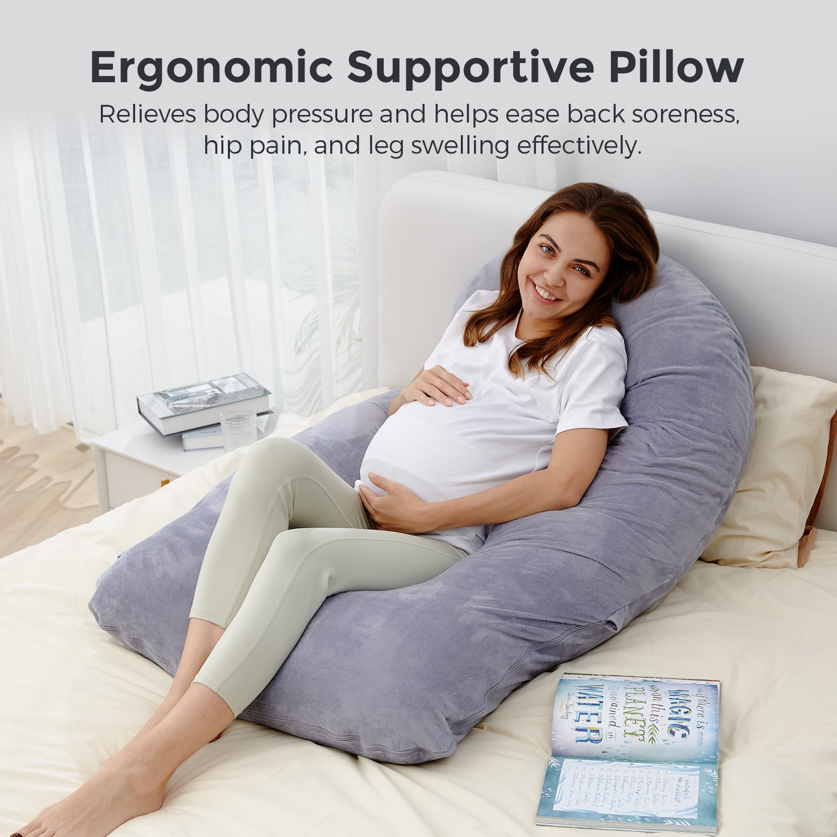 Momcozy U Shaped Pregnancy Pillow-Huggable