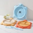 thumbnail image 4 of Ensemble de Repas pour Enfants en Forme de Tortue avec Assiettes Compartimentées et Couverts pour l'Heure des Repas, 4 of 8
