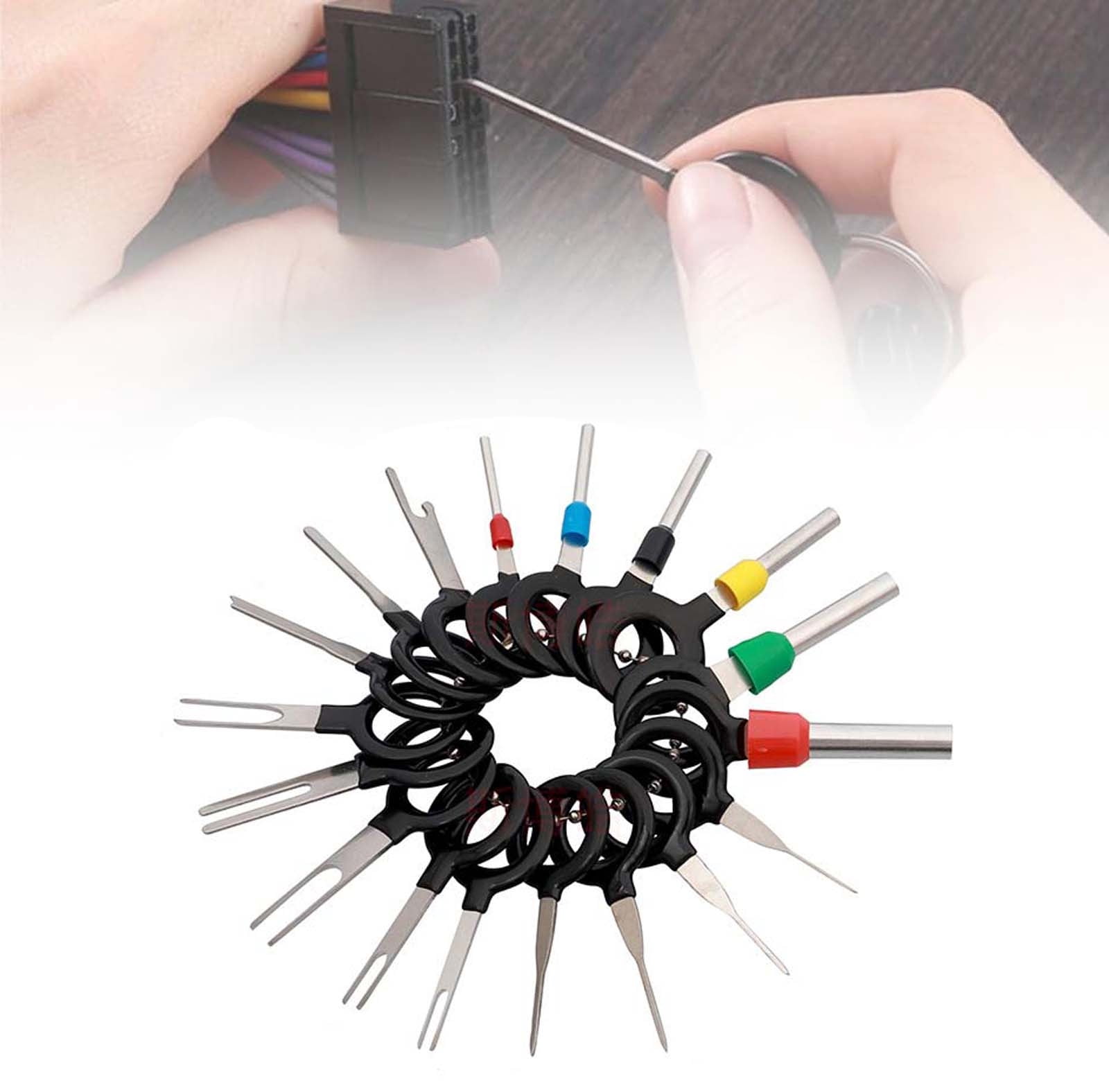 Birdeem Terminal Removal Tool Kit, Pin Extractor Set for Automotive Wire Connectors, 18 Piece Stainless Steel Removal Tools Easy to Use