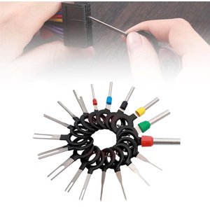 Birdeem Terminal Kit d'outils de suppression, ensemble d'extraction d'épingles pour connecteurs de fil de l'automobile, 18 Outils de suppression en acier inoxydable simple à utiliser
