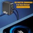thumbnail image 4 of Chargeur Rapide Multi-Port Standard US 65W 6-en-1 Tête de Charge Rapide USB Compatible avec Plusieurs Appareils, 4 of 6